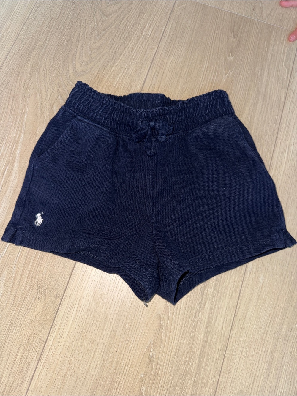 Ralph Lauren Navy Girls Cotton Drawstring Shorts